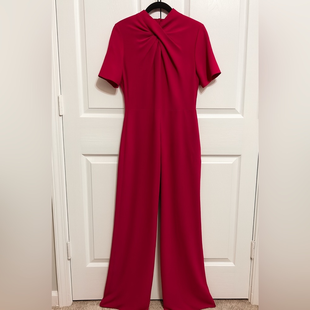 Ivy Blu Flutter Short Sleeve Twist Neck Jumpsuit. Size 10 - Picture 10 of 12